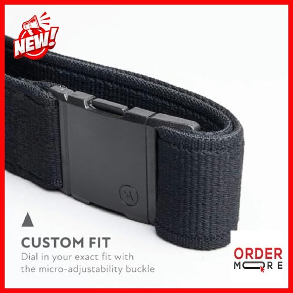 Slim Stretch Belt Metal-Free Buckle Adjustable Fit 1.25\